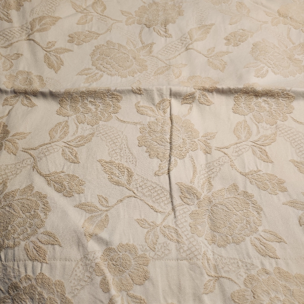 2nd set Pottery Barn Ivory Jacquard Twin Duvet Cover & Sham